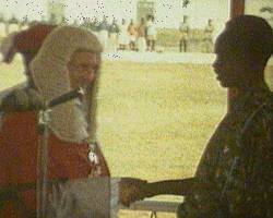 Tanzanias første præsident Julius K. Nyerere ved ceremonien i forbindelse med landets frihed 26.4 - 1961.